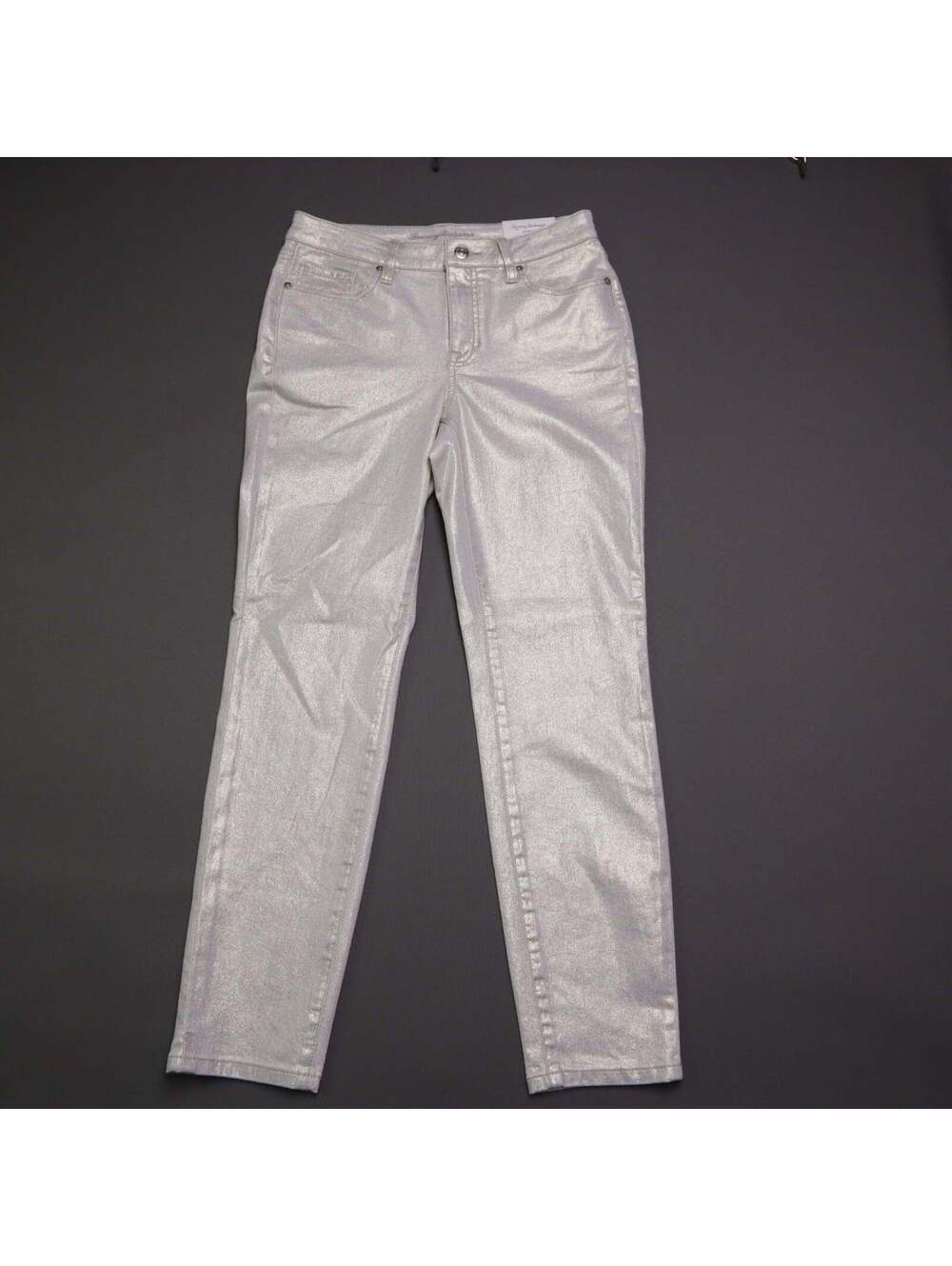 NWT Tommy Bahama Womens 2 Metallic Gold High Rise Ankle Denim Jeans Pants $158